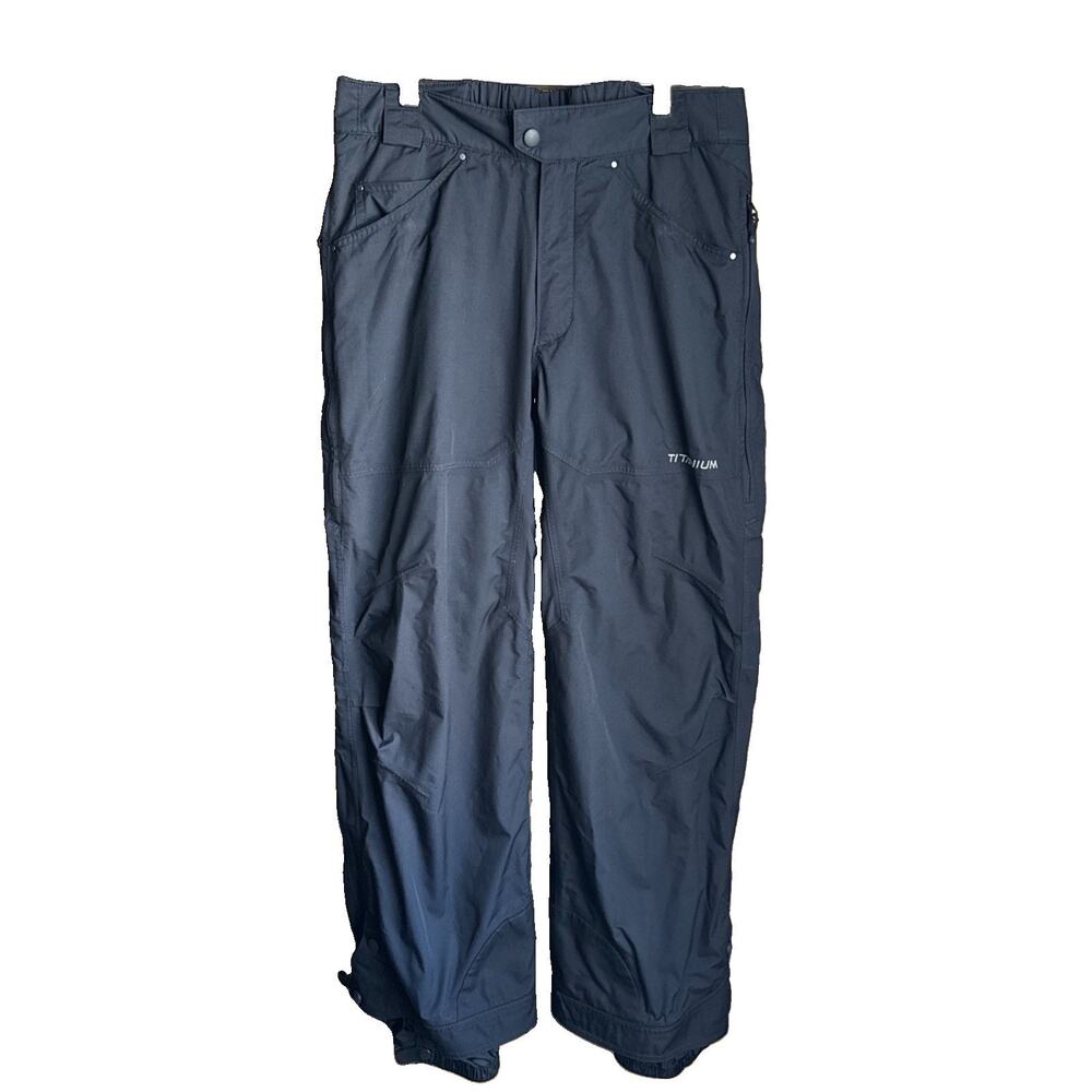 Columbia Titanium Mens Ski Snow Pants M Black Magnetic Pockets SM8049 Technical